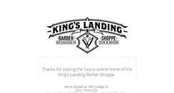 Desktop Screenshot of kingslandingbarbershoppe.com