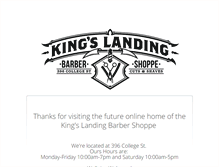 Tablet Screenshot of kingslandingbarbershoppe.com